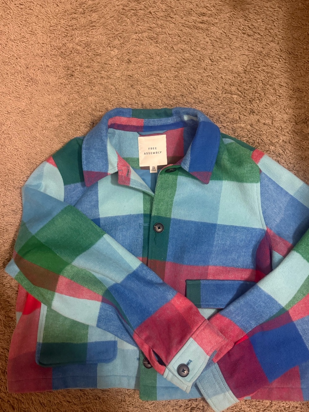 Plaid Fall Shacket - Free Assembly